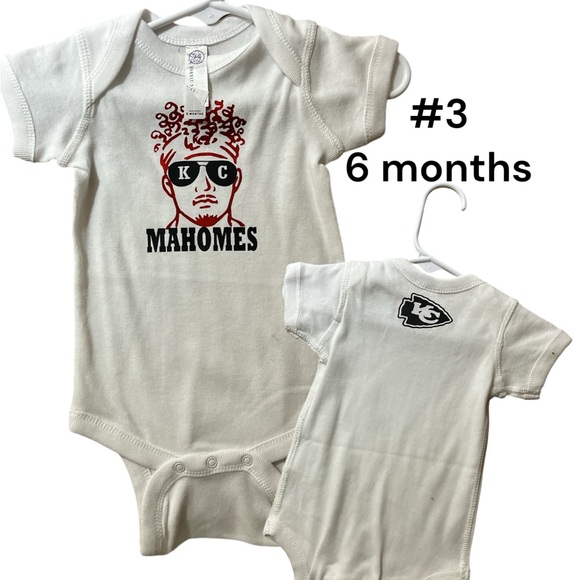 6 months Mahomes onesies - Picture 3 of 5